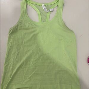 Lululemon Athletica Green Fitted Backless Tank Top